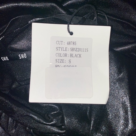 SHO Ruched Faux-Leather Bodycon Dress - Picture 7 of 11